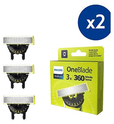 Philips One Blade 360 Blades For Face Bundle, 6 Pack