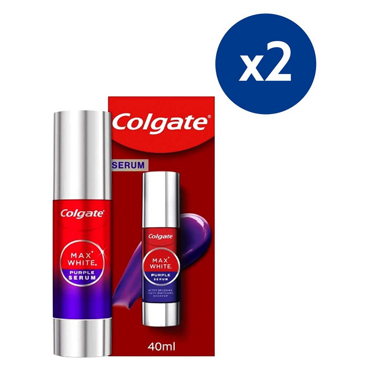 Colgate Max White Purple Serum Duo Bundle