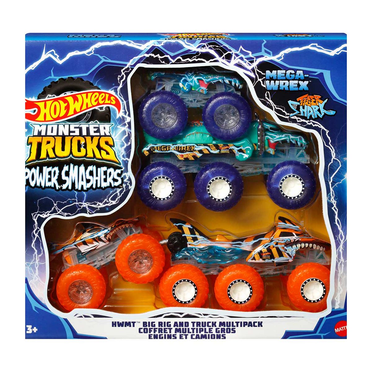 Hot Wheels Mattel Monster Truck 1:64 Power Smashers & Big Rigs