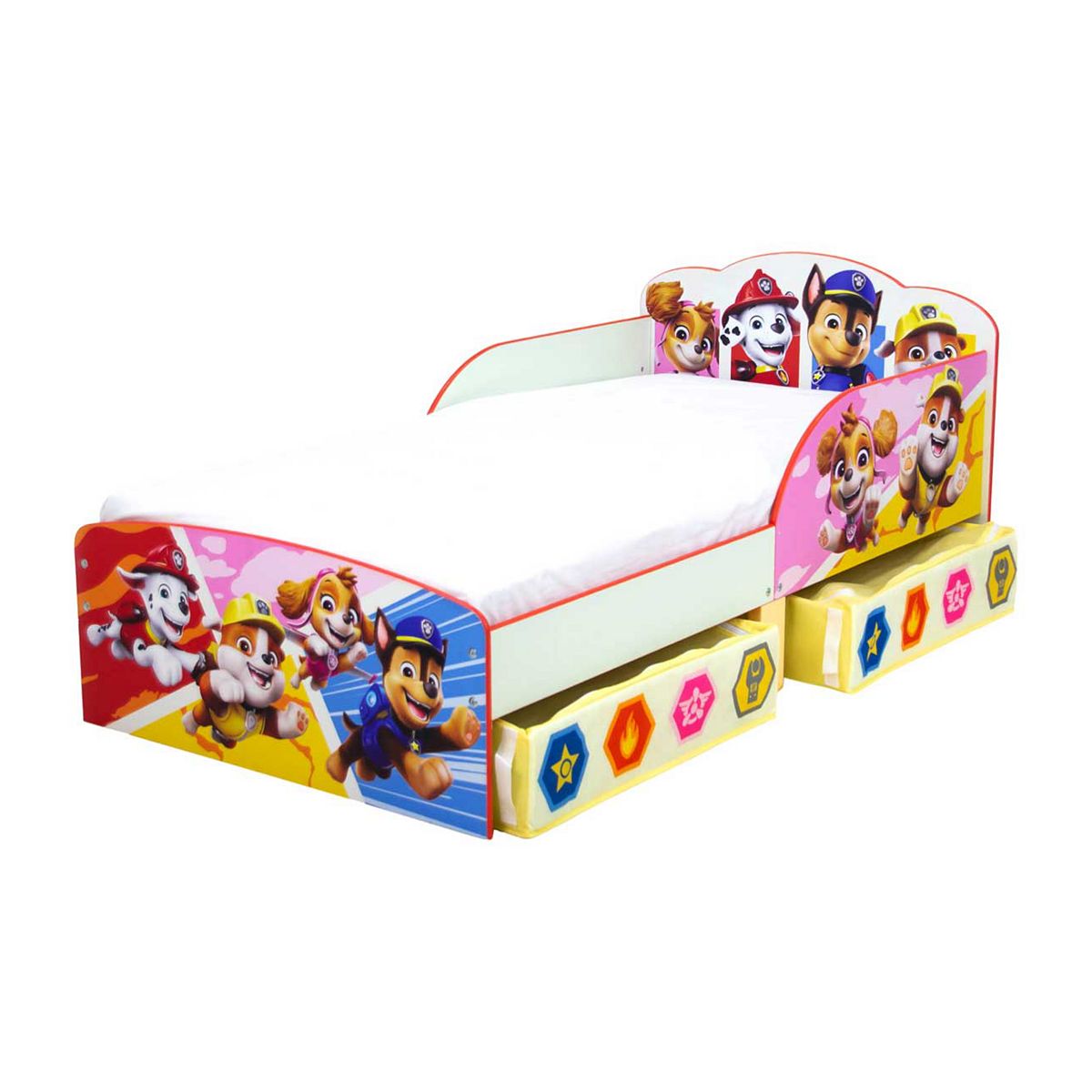 Paw Patrol Badges Toddler Bed With Storage