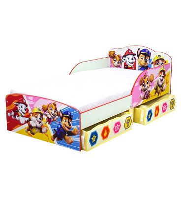Paw Patrol Badges Toddler Bed With Storage