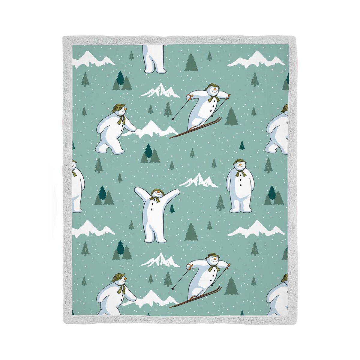 Snowman The Smile Sherpa Fleece Blanket