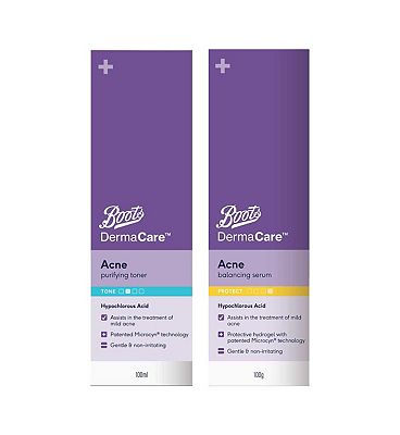 Click to view product details and reviews for Boots Dermacare Acne Toner Serum Bundle.