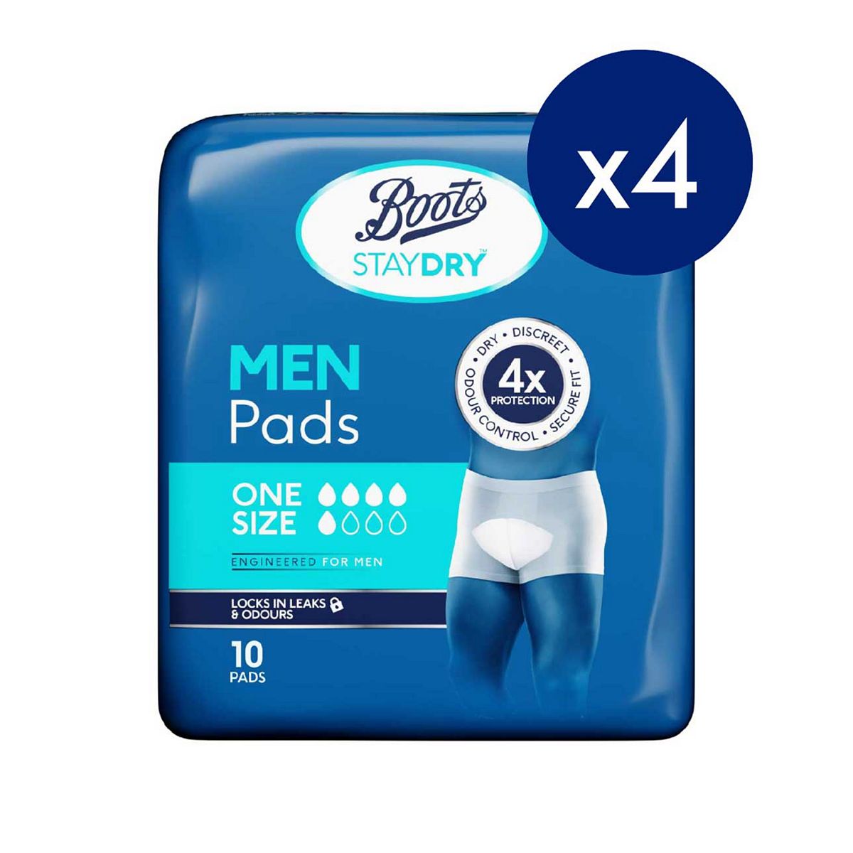 Staydry Boots Men Extra Pads 4X 10 Pack Bundle
