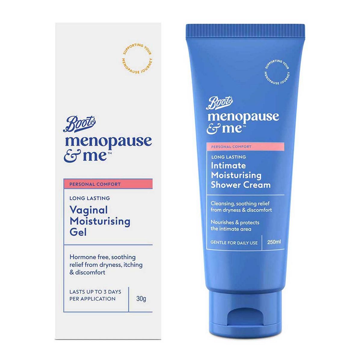 Boots Menopause & Me Vaginal Moisturising Gel Shower Cream Bundle