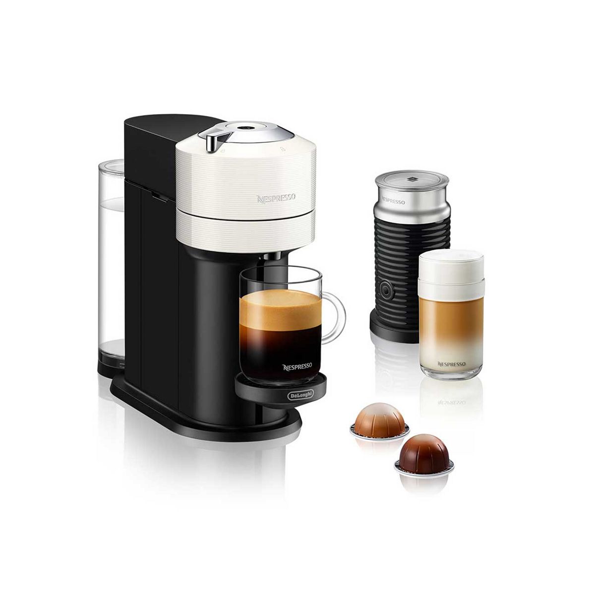 Delonghi De'longhi Nespresso Vertuo Next & Aeroccino White