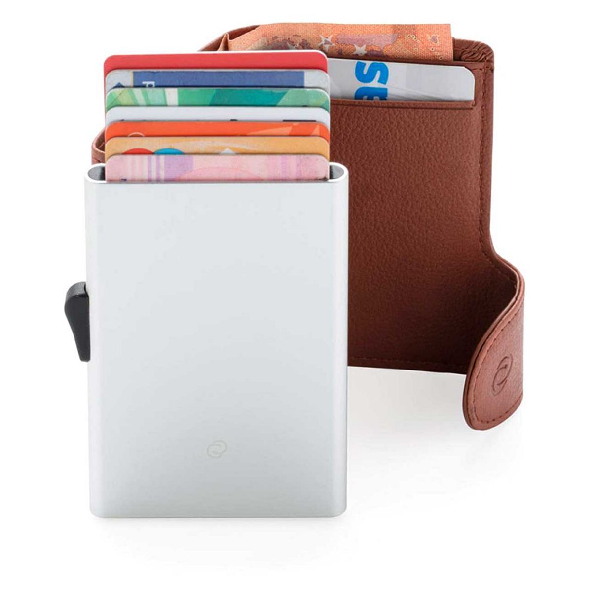 The Source C-Secure Rfid Cardholder Wallet Stylish Protection In Brown Multicolor