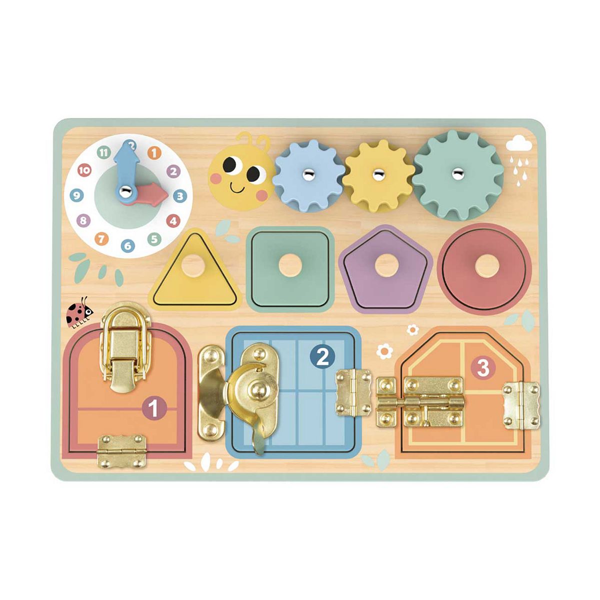 Tooky Toys Tooky Toy Wooden Busy Board