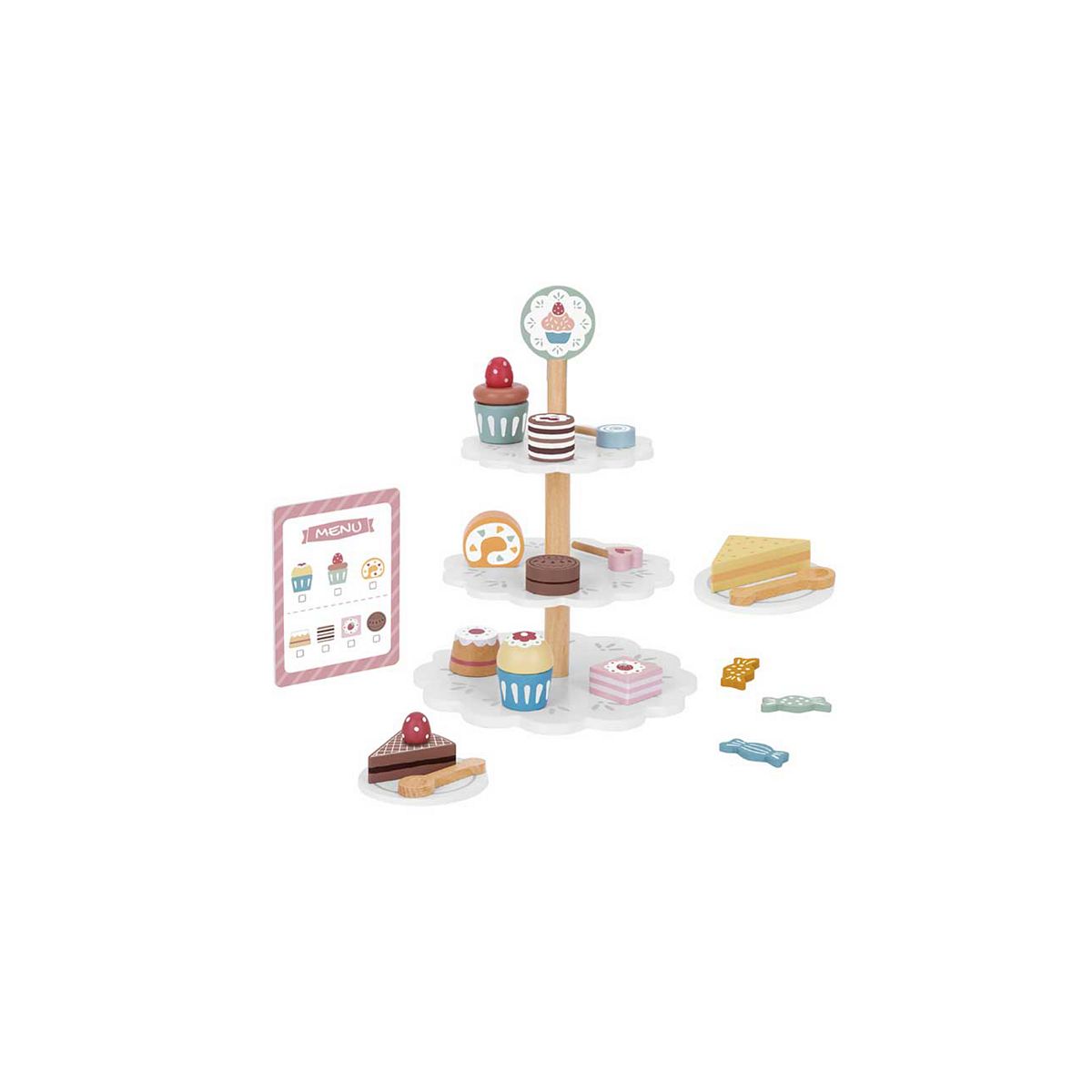 Tooky Toys Tooky Toy Wooden Dessert Stand