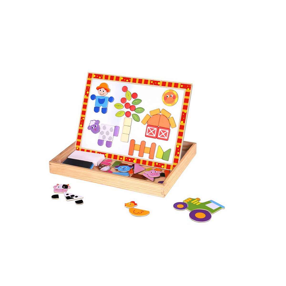 Tooky Toys Tooky Toy Wooden Magnetic Puzzle - Farm