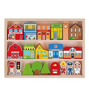 Tooky Toy Wooden Town Play Set