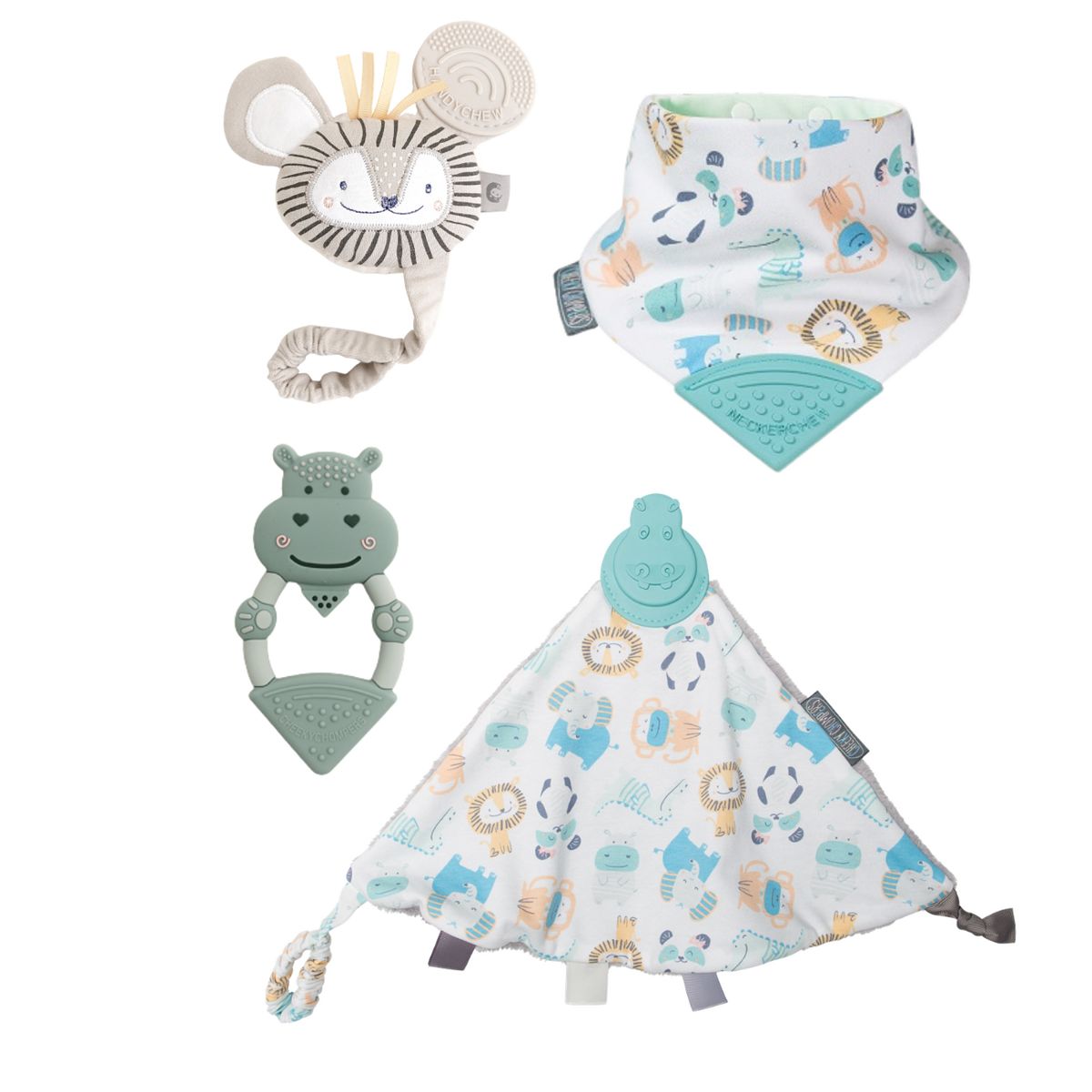 Cheeky Chompers Comfort & Chew Baby Teething Gift Set - Cheeky Animals