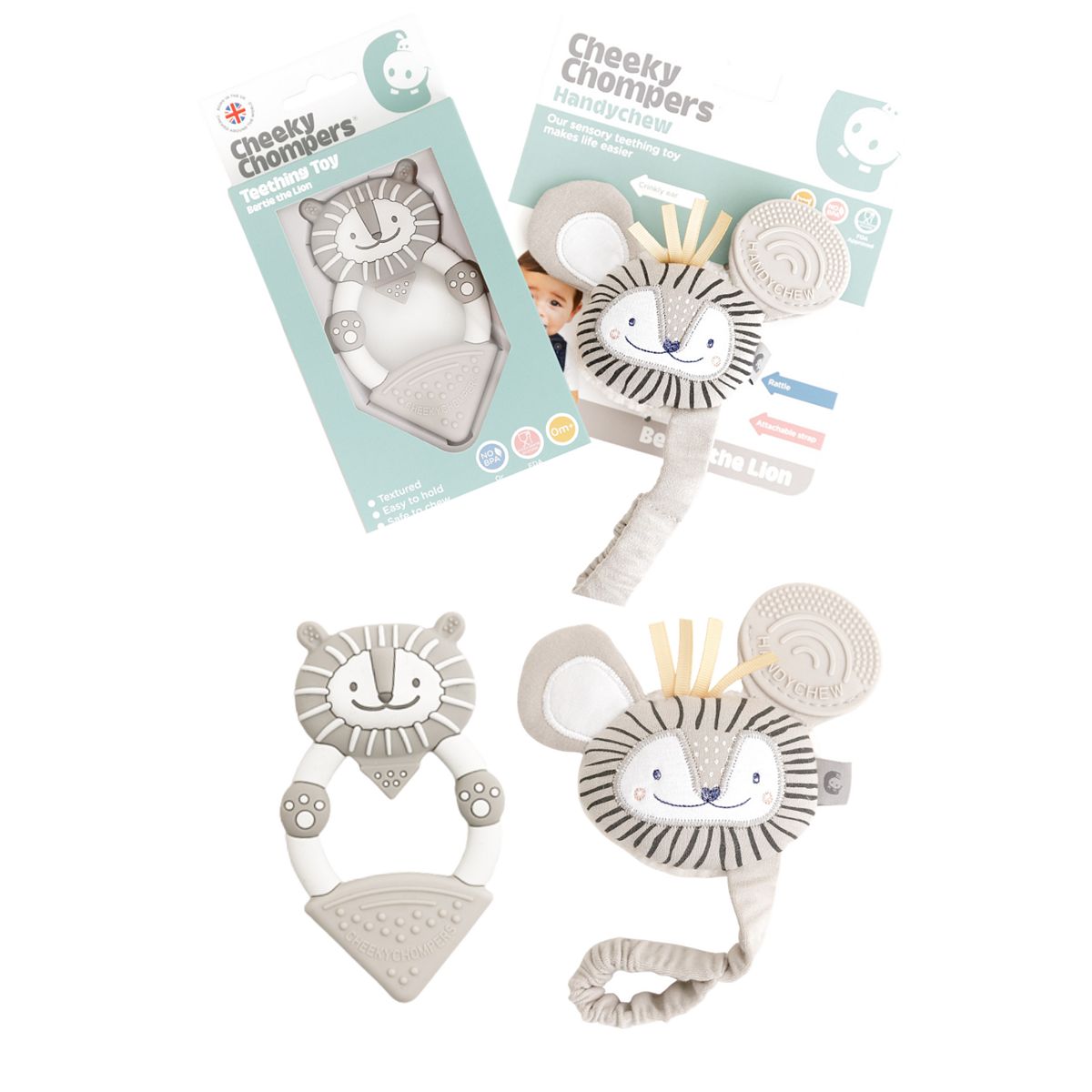 Cheeky Chompers Teething Toy Pack - Bertie The Lion