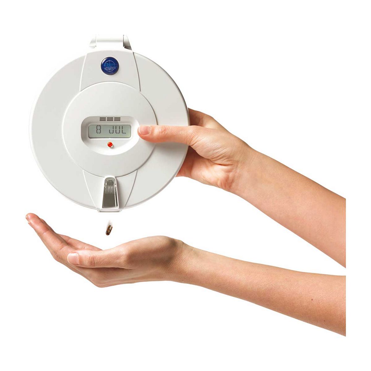 Pivotell Advance Automatic Pill Dispenser With 24 Alarms Solid White Lid & Additional Medication Tray Set
