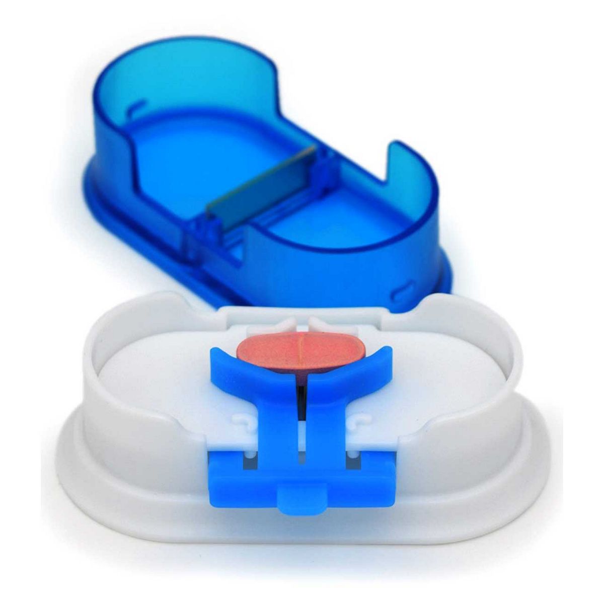 Pivotell Pill Splitter With Double Stainless Steel Blades & Centering Device