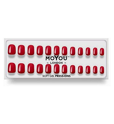 Moyou London Soft Gel Press On Nails Lady In Red Set