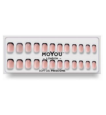 Moyou London Soft Gel Press On Nails Midnight Edge Set
