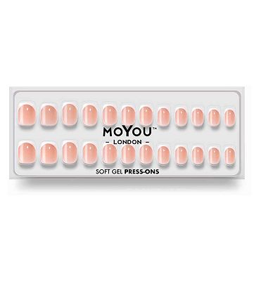 Moyou London Soft Gel Press On Nails Silver Frost Set