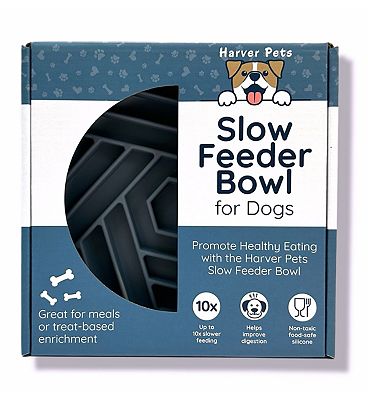 Click to view product details and reviews for Harver Pets Slow Feeder Enrichment Bowl For Dogs Grey.