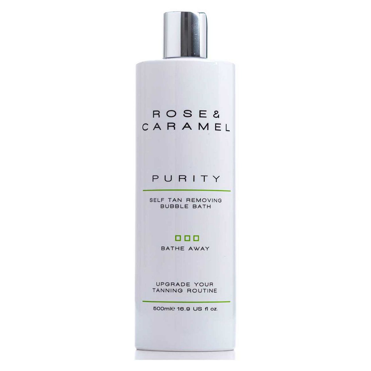 Rose & Caramel Purity Bathe Away Self Tan Removing Bubble Bath 500ml