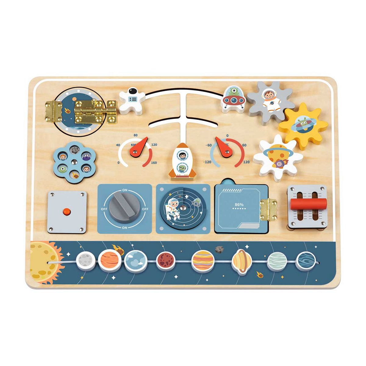 Tooky Toys Tooky Toy Busy Board - Space