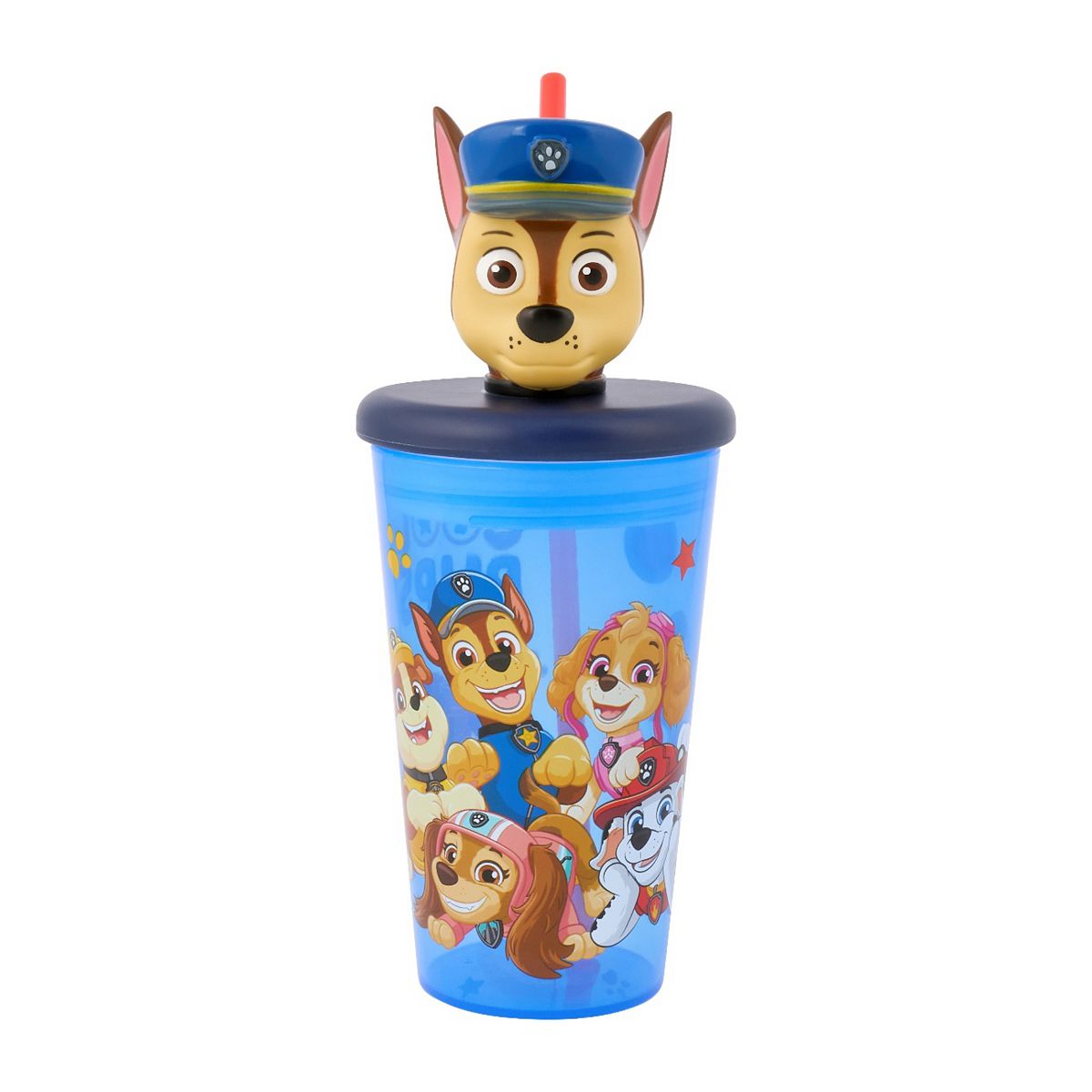 Paw Patrol 444Ml 3D Cap Straw Tumbler Multicolor