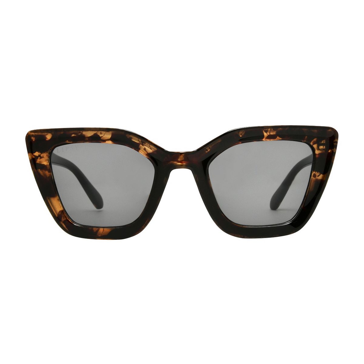 Lipsy Sunglasses Brown Marble Exterior With Shiny Black Spray At The Back Multicolor