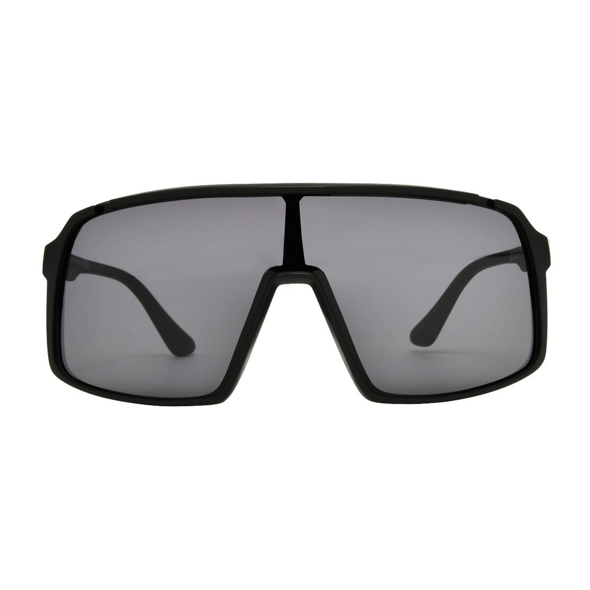   Active Sunglasses, Big Black Shield With Cut Out Multicolor