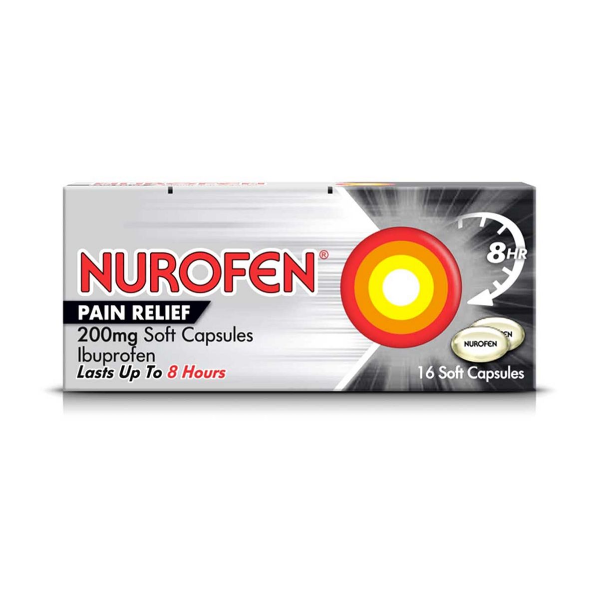 Nurofen Pain Relief 200Mg Soft Capsules – 16