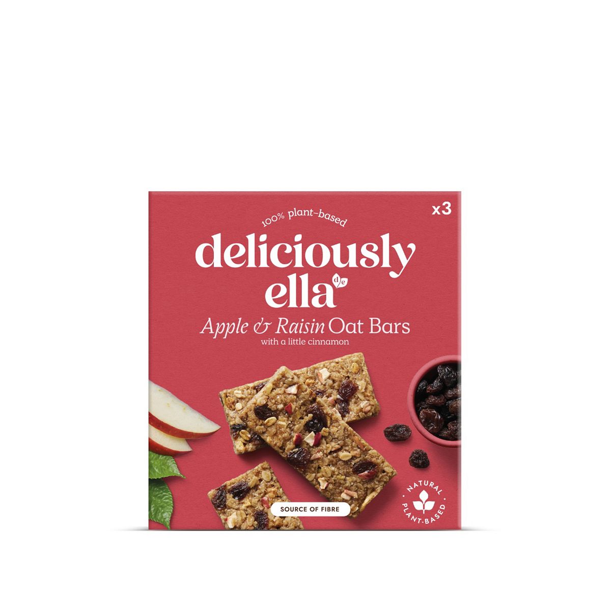 Deliciously Ella Apple, Raisin & Cinnamon Oat Bars Multipack (3X50g)