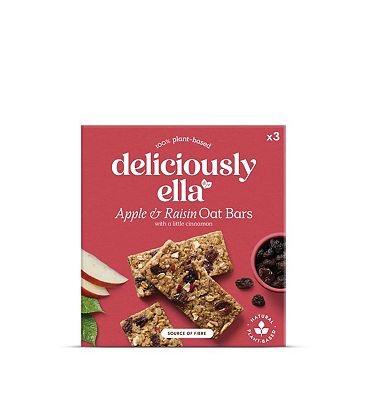 Deliciously Ella Apple, Raisin & Cinnamon Oat Bars 3x50g