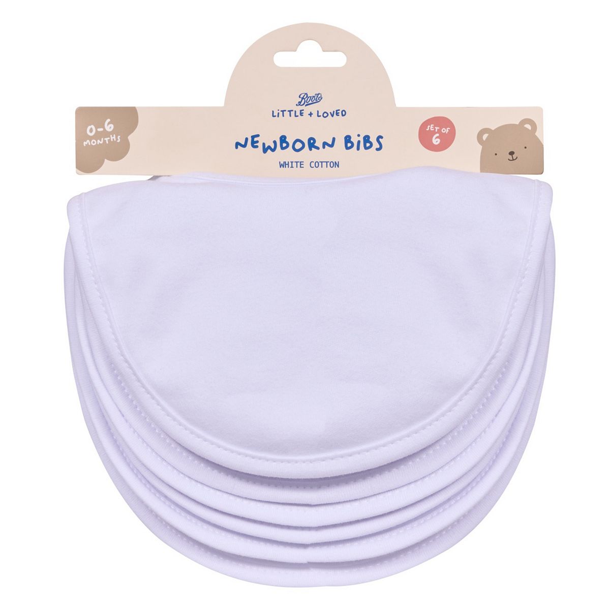   Little + Loved Newborn Baby Bibs 6S