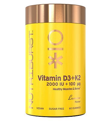Nutriburst D3+K2 Vitamin Gummies Lemon - 60 Gummies