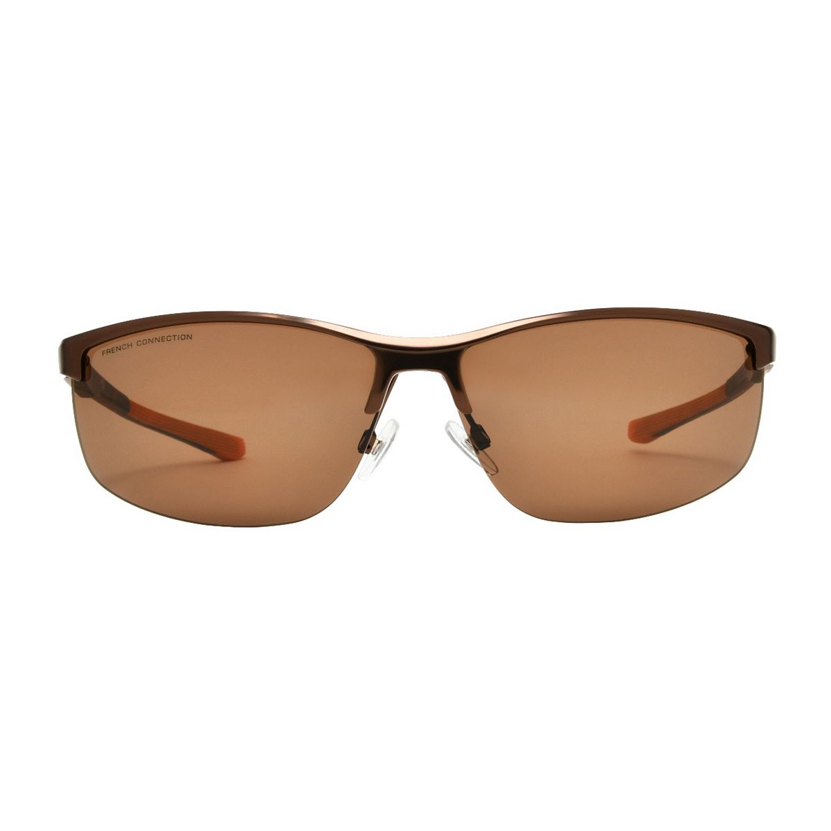 French Connection Sport Sunglasses, 1 Pair Matt Brown With Tort Ear-Tip Rubber Finish Multicolor