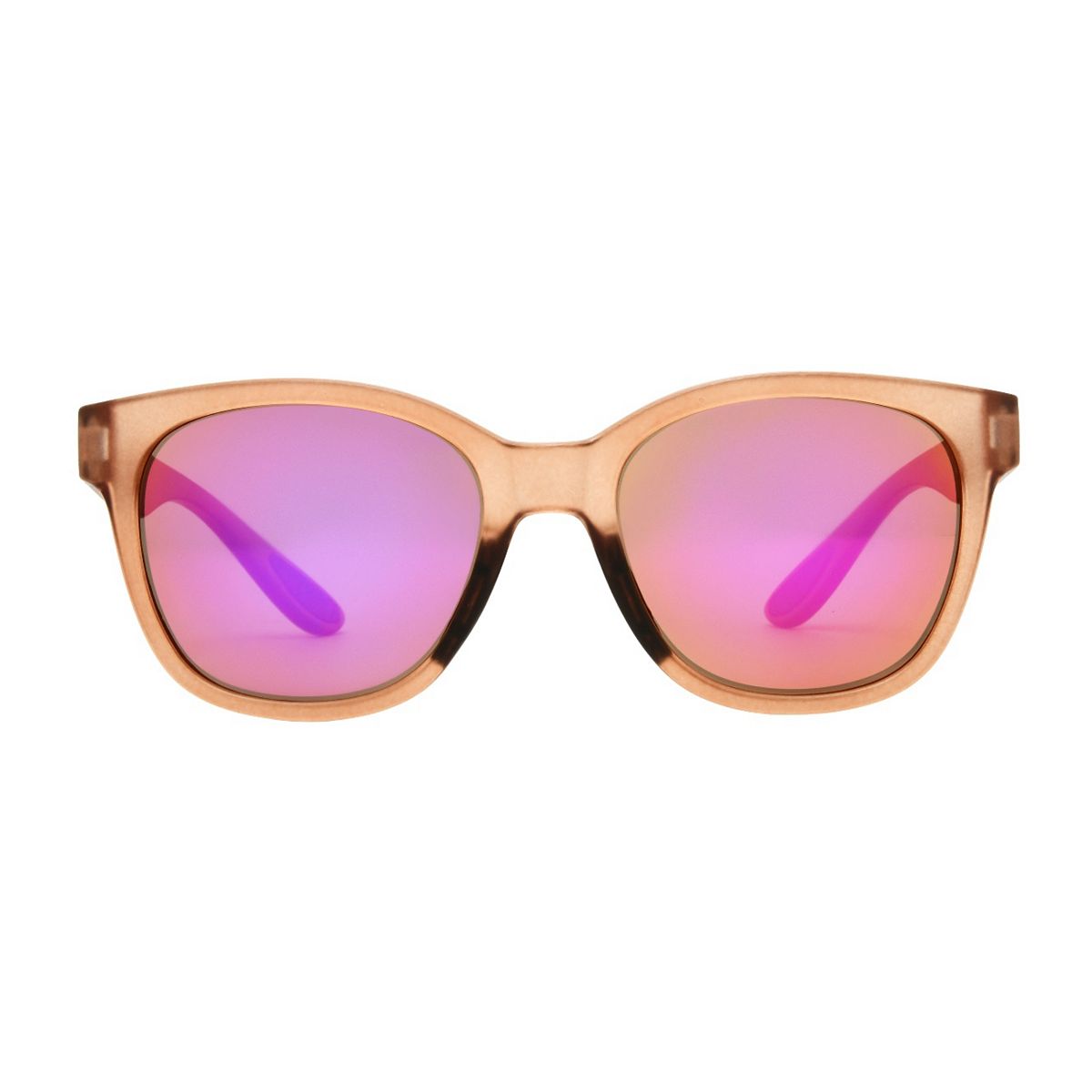  Ladies Sunglasses Matte Crystal Pink Round Style Multicolor