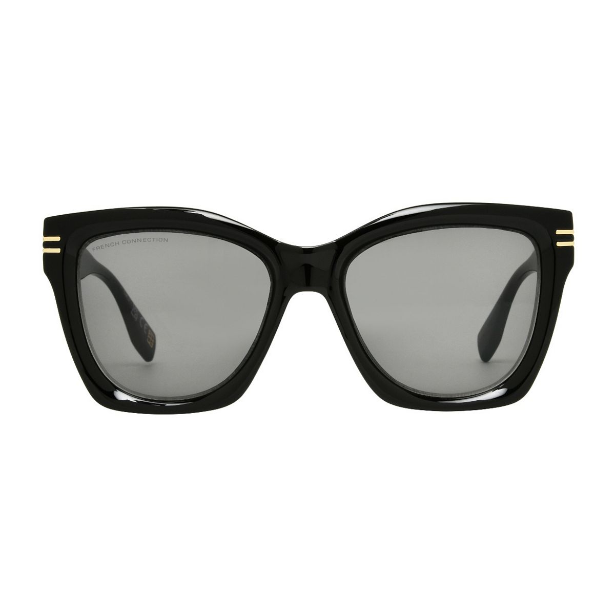French Connection Ladies Sunglasses Shiny Black Multicolor