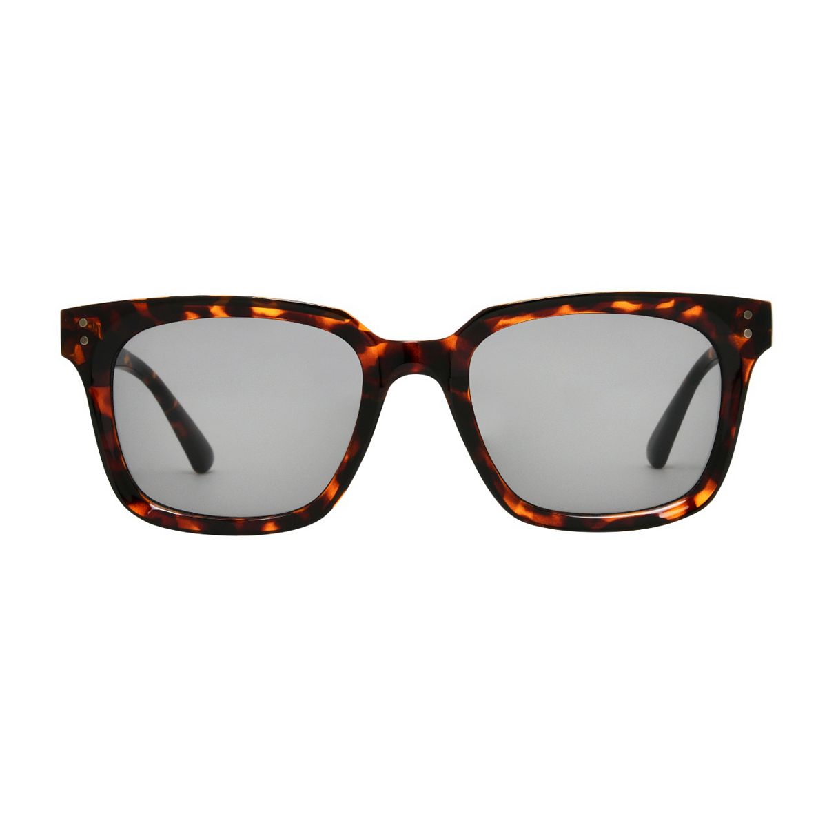   Men's Sunglasses Bevel Edge Tort Retro Plastic With Pips Multicolor