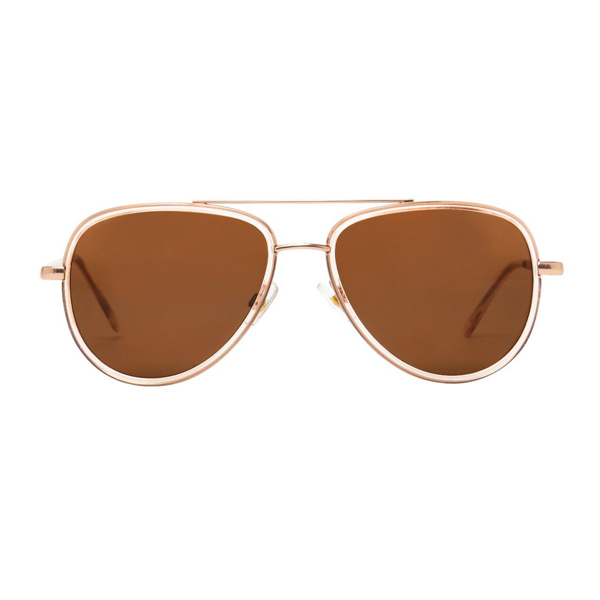   Ladies Sunglasses Rose Gold Combination Aviator Multicolor