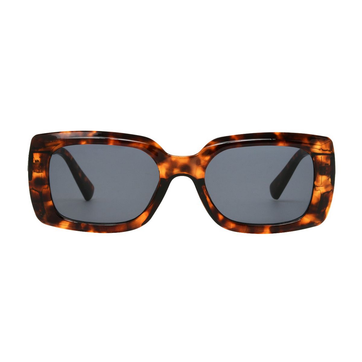   Ladies Sunglasses Tort Bevel Edged Rectangle Multicolor