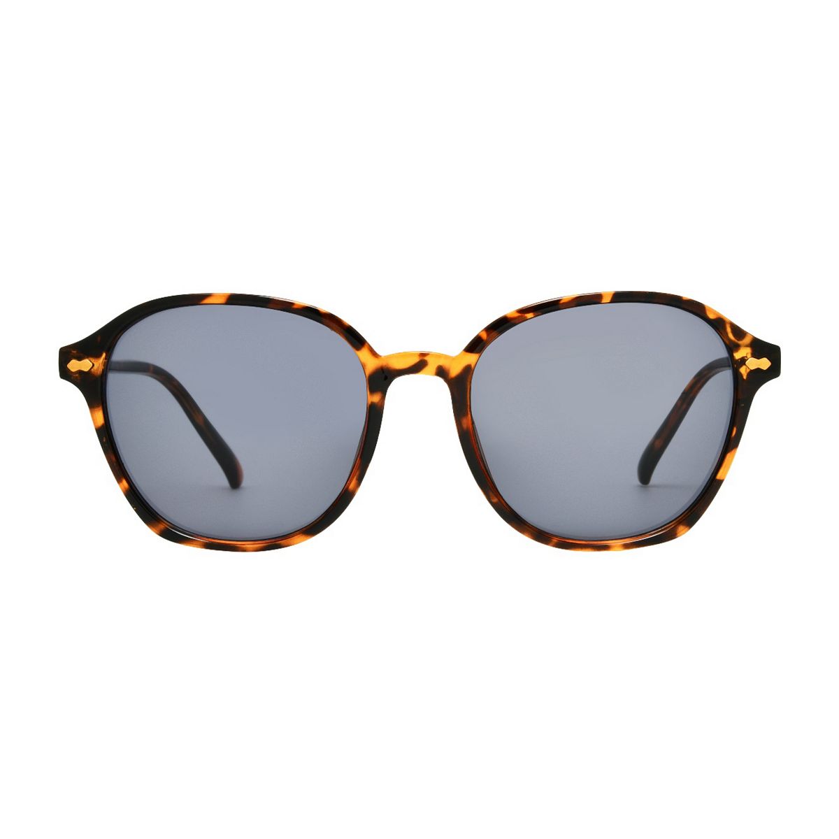   Ladies Sunglasses Tort Vintage Round With Gold Pips Multicolor