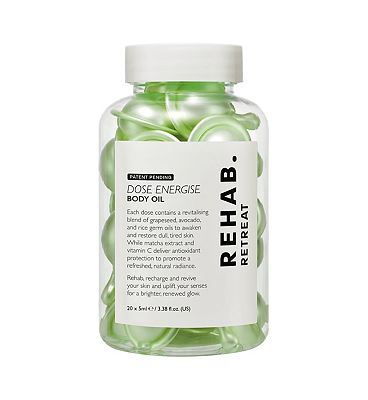 Click to view product details and reviews for Rehab Retreat Dose Energise Body Oil Capsules 20 5ml.