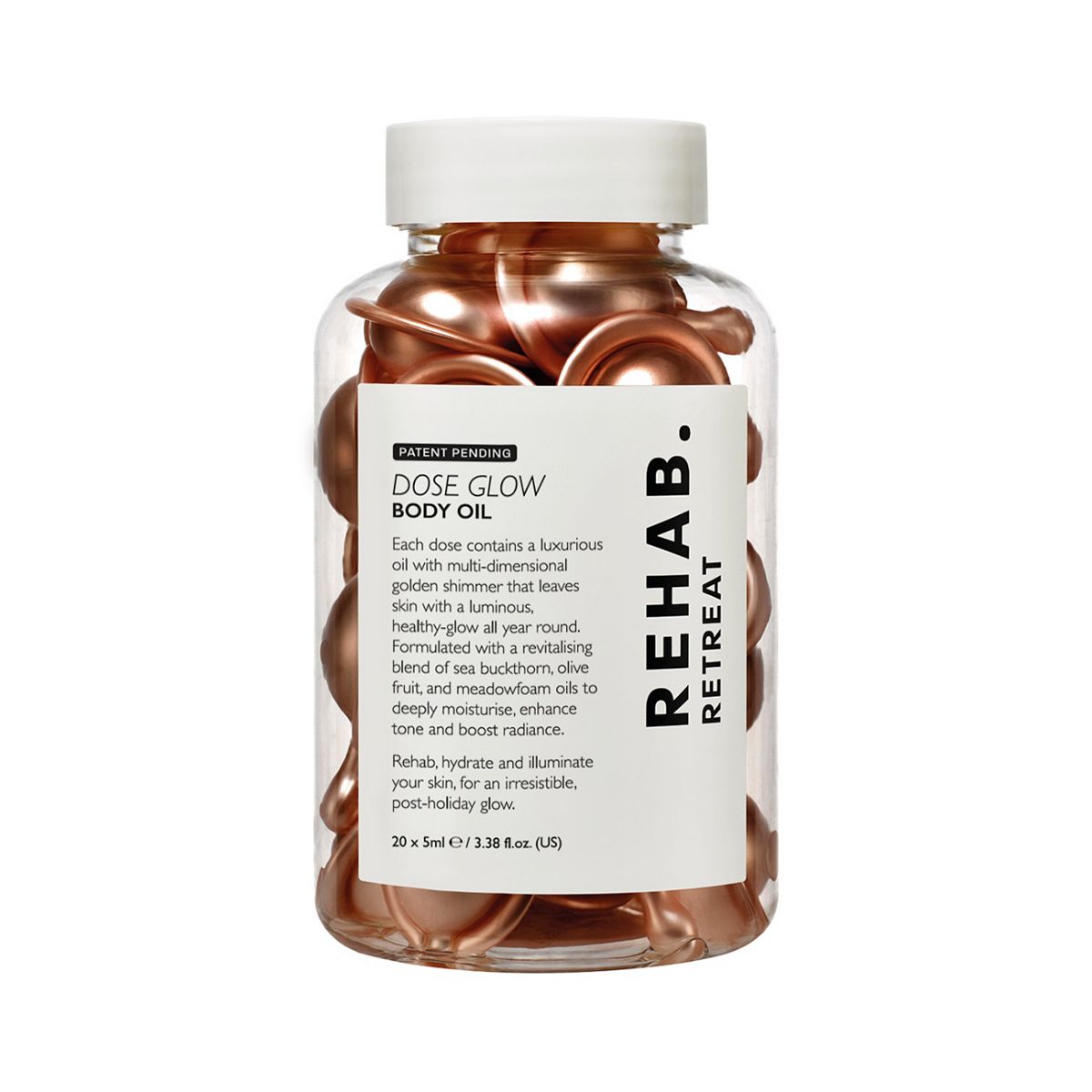 REHAB. Retreat Dose Glow Body Oil, 5ml