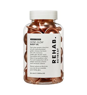 Click to view product details and reviews for Rehab Retreat Dose Glow Body Oil Capsules 20 5ml.