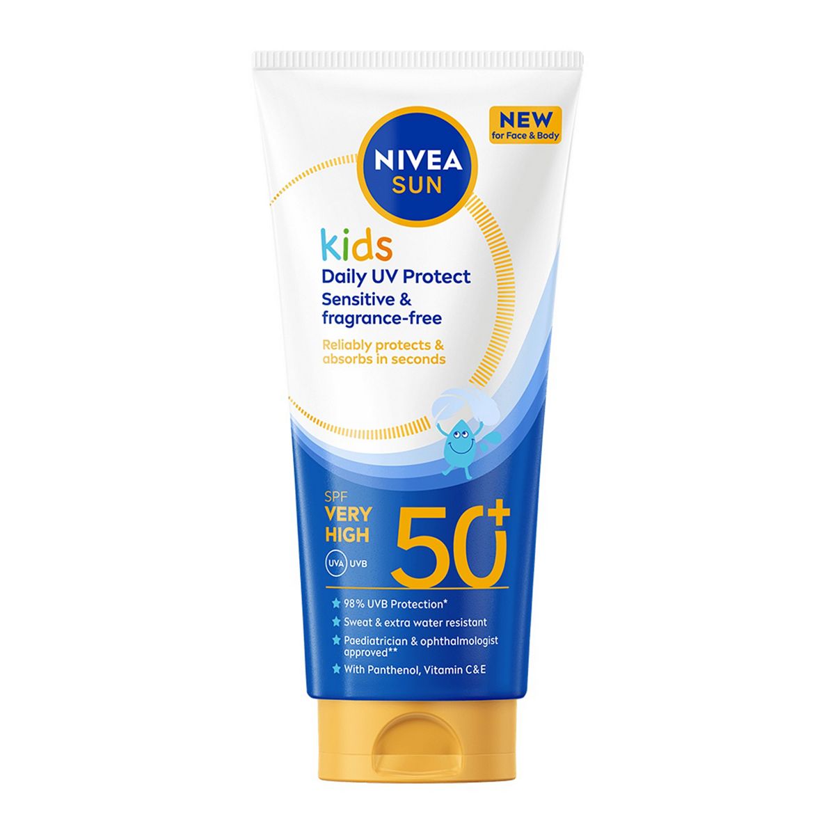 Nivea Sun Kids Daily Sensitive Uv Cream For Body & Face Spf50+ 100ml