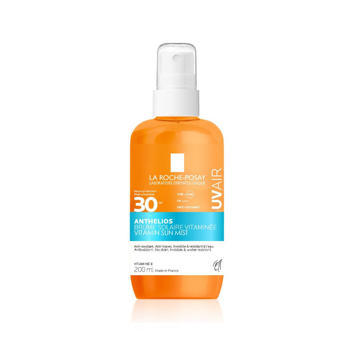 La Roche Posay Anthelios Uvair Vitamin Sun Mist Spf30 High Uv Protection With E & Hyaluronic Acid200 ml, 200ml