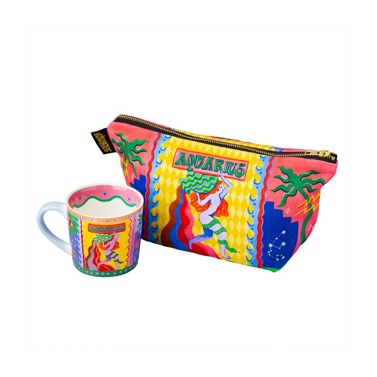Eleanor Bowmer Aquarius Zodiac Mug & Zip Bag Set