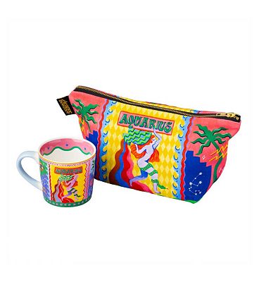 Eleanor Bowmer Aquarius Zodiac Mug & Zip Bag Set