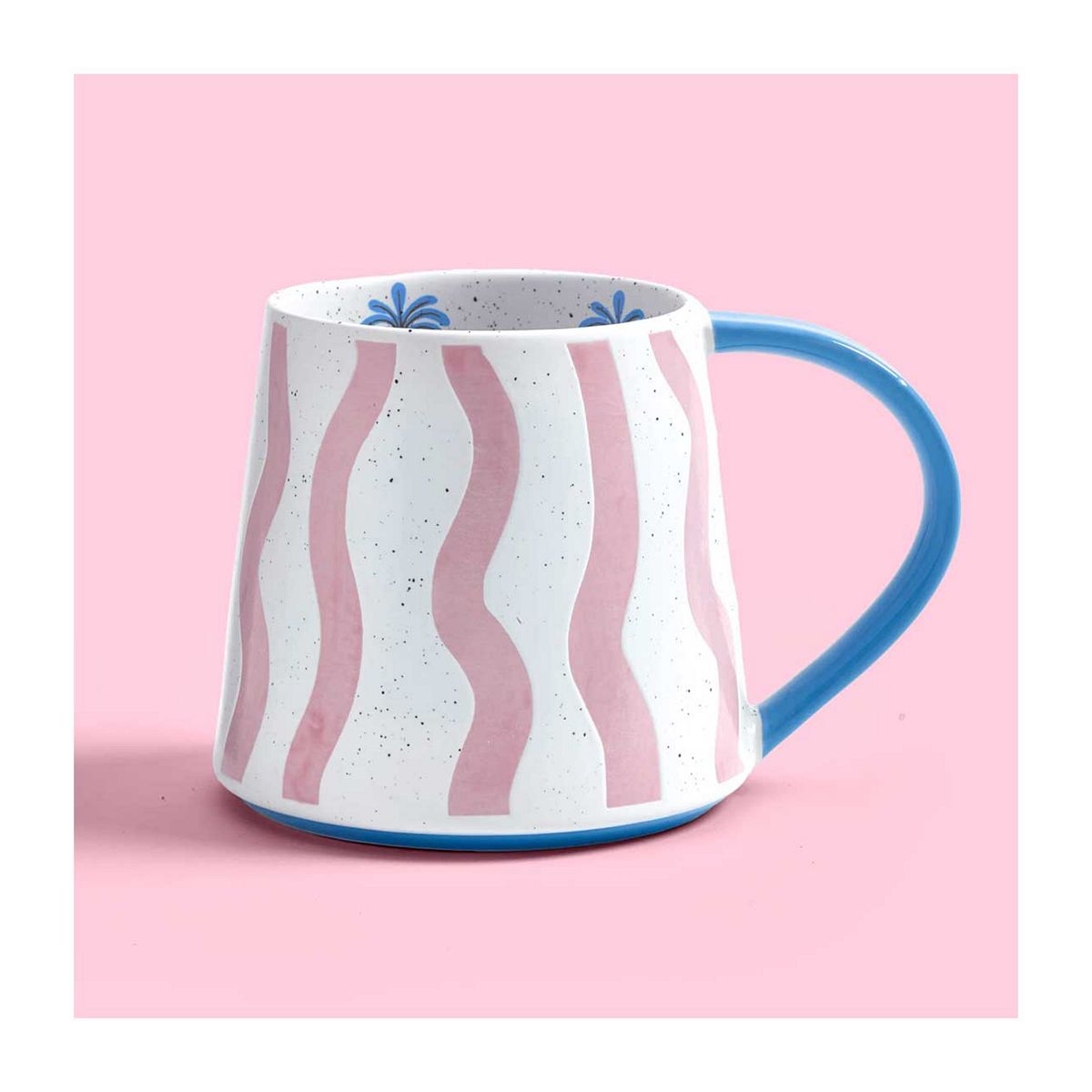 Eleanor Bowmer Electric Coast Pink Wave Mug - Set Of 4