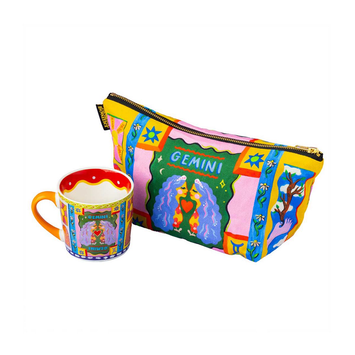 Eleanor Bowmer Gemini Zodiac Mug & Zip Bag Set