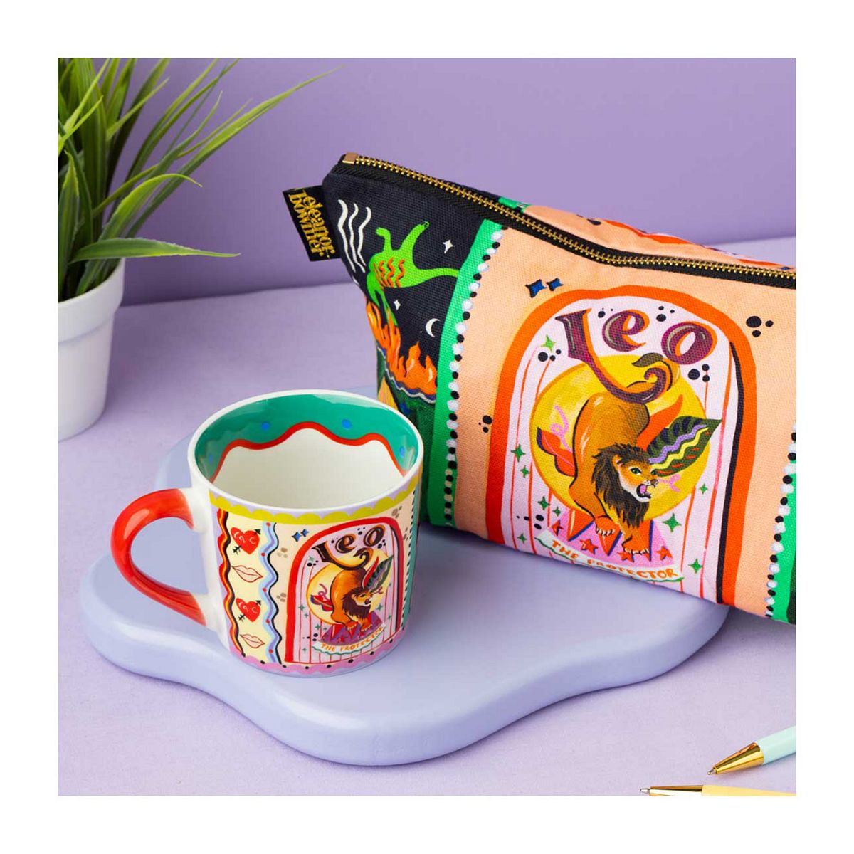 Eleanor Bowmer Leo Zodiac Mug & Zip Bag Set